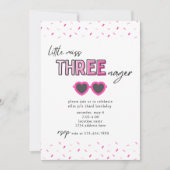 Little Miss Threenager 3e Invitation anniversaire (Devant)