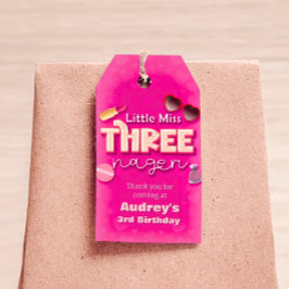 Little Miss Threenager - Meisje 3e Verjaardag Gift Cadeaulabel