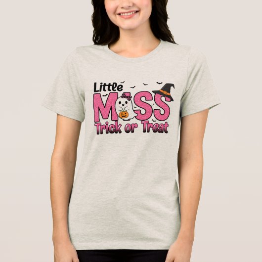 Little Miss Trick or treat Halloween T-shirt (Voorkant)