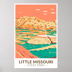 Little Missouri State Park North Dakota Antiek Poster