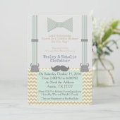 Little Mister BabyShower Invite Kaart (Staand voorkant)