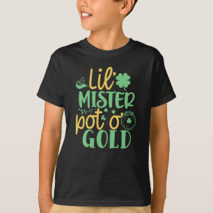 Little Mister Pot O Gold St Patrick T-Shirt Kids