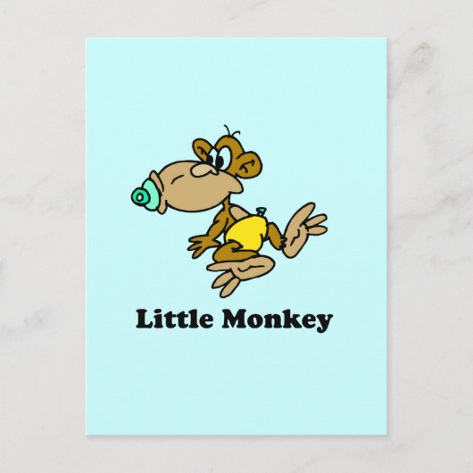 Little Monkey baby T-shirt Briefkaart (Voorkant)