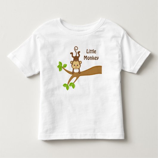 Little Monkey Custom Toddler Fine Jersey T-Shirt (Voorkant)