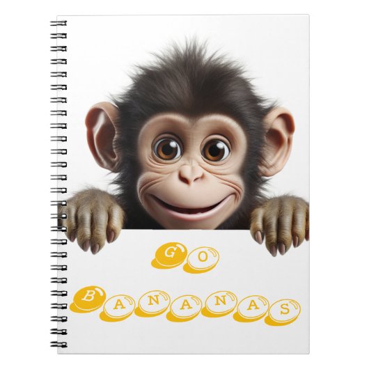 Little Monkey Go Bananas Notitieboek (Voorkant)