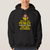 Little Monkey Has Tree Nut Allergies Hoodie (Voorkant)