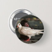 Little Monkey Hugging Bird Ronde Button 5,7 Cm (Voorkant /achterkant)