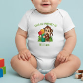 Little Monkey Kinder 1e Verjaardag Gepersonaliseer Romper