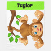 Little Monkey Lg. Fleece Deken (Voorkant)