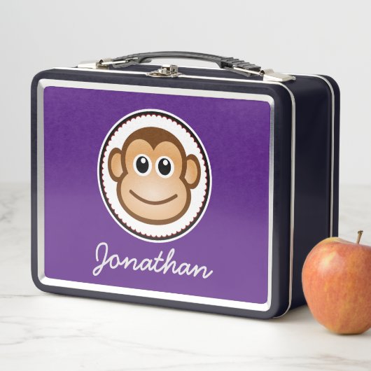 Little Monkey Personalized Child Name Cartoon (In situ)