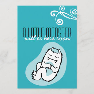 Little Monster Baby shower Invitation (jongen) Kaart