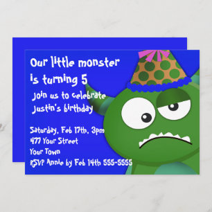 Little Monster Birthday Party Kaart