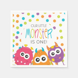 Little Monster Eerste Verjaardagsfeest Servetten