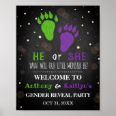 Little Monster Halloween Gender Release Party Poster (Voorkant)