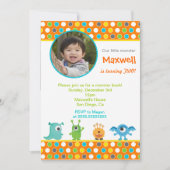 Little Monster Photo Birthday Party Invitations Kaart (Voorkant)