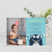 Little Monster | Platte Dankjewelfoto kaart (Staand voorkant)