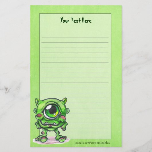 Little Monster Stationery Briefpapier (Voorkant)