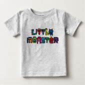 Little Monster - Text Doodles (Bright) Baby T-Shir (Voorkant)