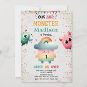 Little Monster Thema 1e verjaardagsfeestje Kaart (Voorkant)