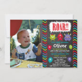 Little Monster verjaardagsfeestje uitnodigingen (Voorkant)