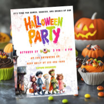 Little Monsters' Night Out Invitation Flat Kaart