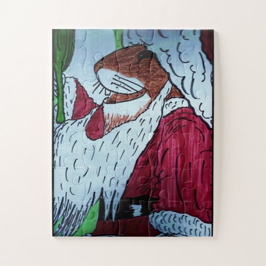 LITTLE MOUSE SANTA Puzzle Legpuzzel (Verticaal)