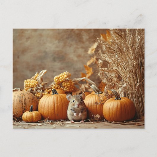 Little Mouse Style Herfst Briefkaart (Voorkant)