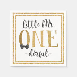 Little Mr One Derful 1st Birthday Napkins Servet