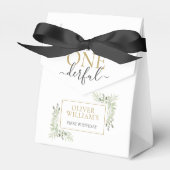 Little Mr ONEderful Cute Boy 1st Birthday Elegant Bedankdoosjes (Voorkant Zijde)