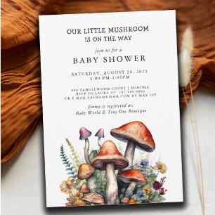 Little Mushroom Baby shower Kaart