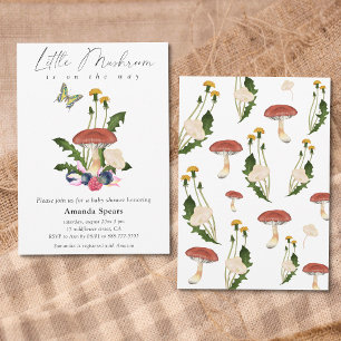 Little Mushroom Baby shower Kaart