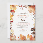 Little Mushroom Boho Autumn Baby shower Kaart (Voorkant)