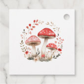Little Mushroom Wildflowers Baby shower Favoriet T Bedankjes Labels (Achterkant)