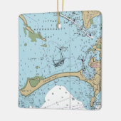 Little Narragansett Bay Chart Keramisch Ornament (Links)