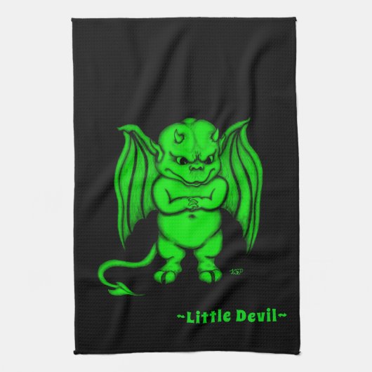 Little nasty Devil Theedoek (Verticaal)