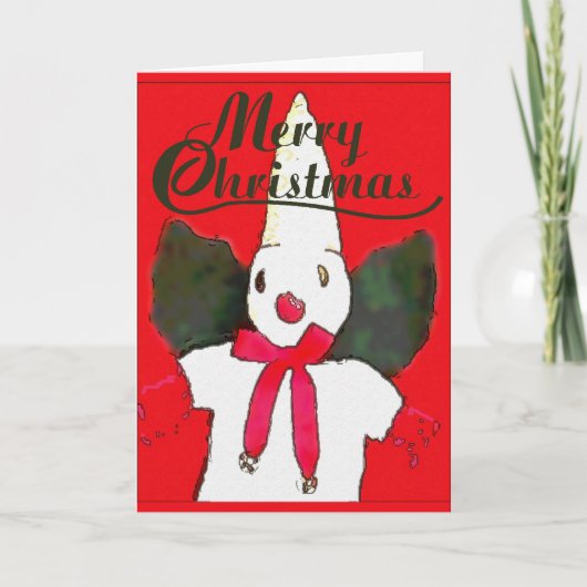 Little New Orleans Snowman Holiday Card Feestdagen Kaart (Voorkant)