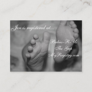 Little Newborn Feet Baby Registry Kaarten