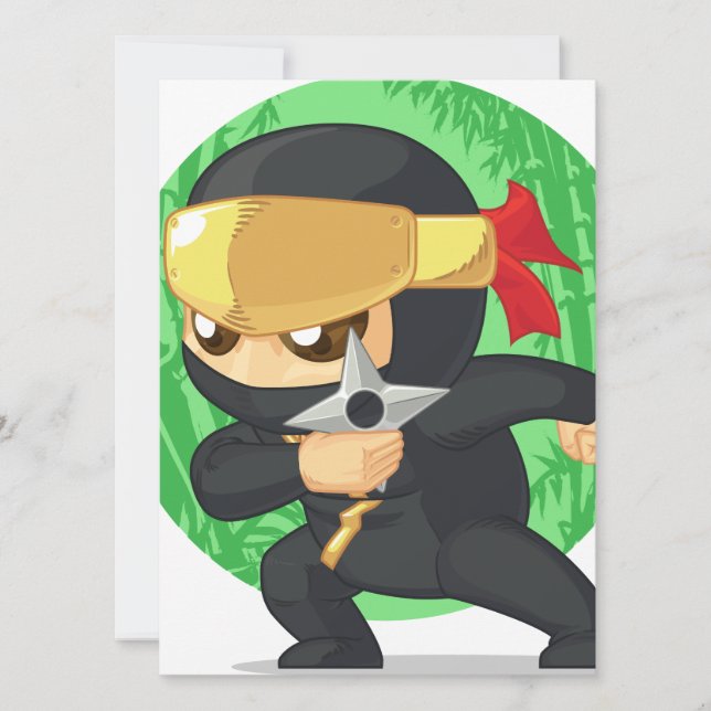 Little Ninja Holding Shuriken (Voorkant)