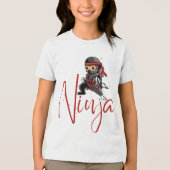 Little Ninja Tri-Blend Shirt (Voorkant)