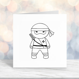 Little Ninja Warrior Color Me Zelfinktende Stempel