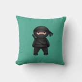Little Ninja Warrior on Green Kussen (Voorkant)