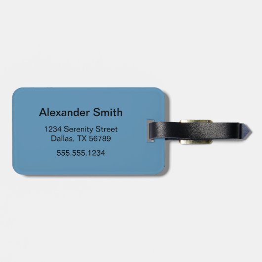 Little Ninja Warrior op Blue Bagagelabel (Achterkant horizontaal)