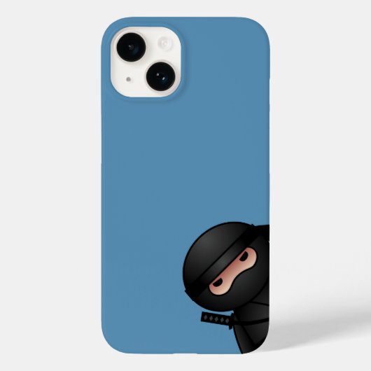 Little Ninja Warrior op Blue Case-Mate iPhone Case (Achterkant)