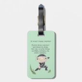 Little Ninja Warrior - Voeg aangepaste naam toe vo Bagagelabel (Achterkant verticaal)