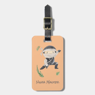 Little Ninja Warrior - Voeg aangepaste naam toe vo Bagagelabel