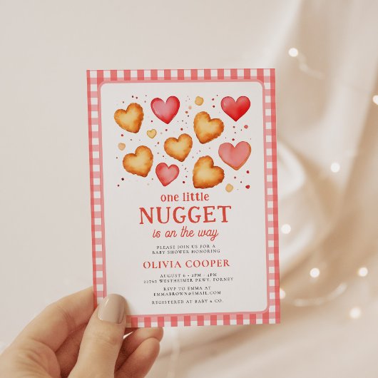 Little Nugget Baby shower Invitation Kaart