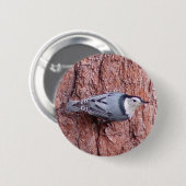 Little Nuthatch Bird Button (Voorkant /achterkant)