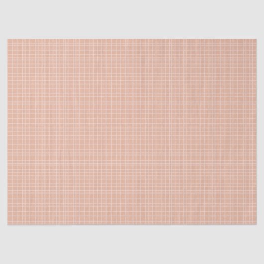 Little One Hand Drawn Grid - dusty apricot Tissuepapier (Voorkant)