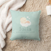 Little One on cloud pillow, New Baby Throw Pillow Kussen (Deken)