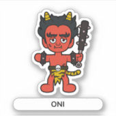 Little Oni- Japans Folklore Sticker (Voorkant)